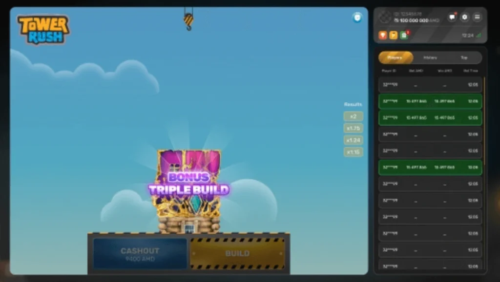 Стъпка 3 CashOut Tower Rush
